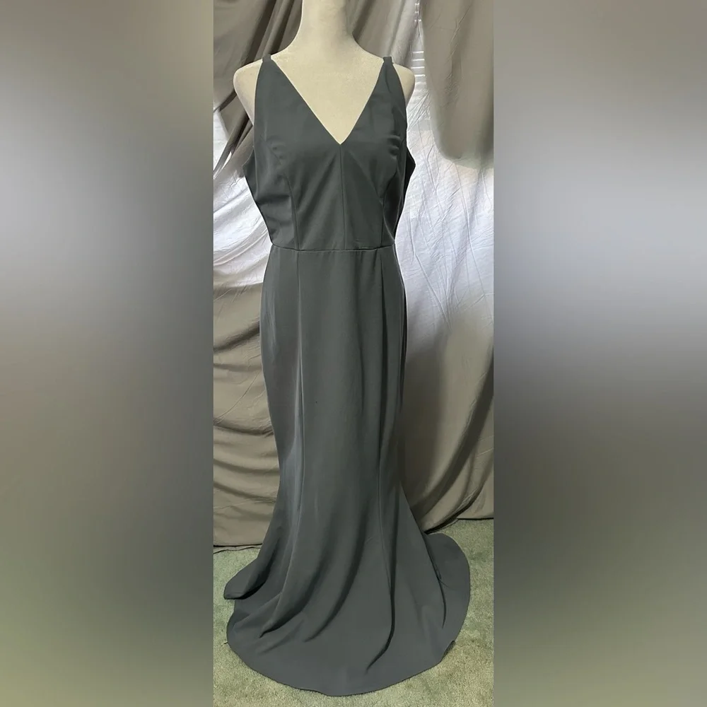 Manydress Elegant Gray Women's Sleeveless Long Dress - Picture 1 of 3